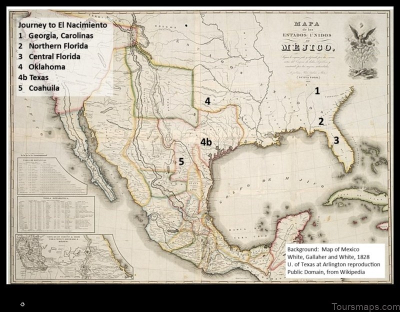 Map of El Nacimiento Mexico