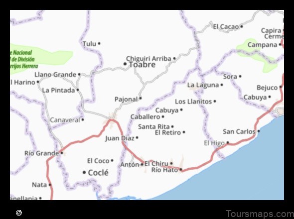 Map of El Rincón Panama