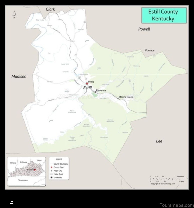 Map of Estill United States