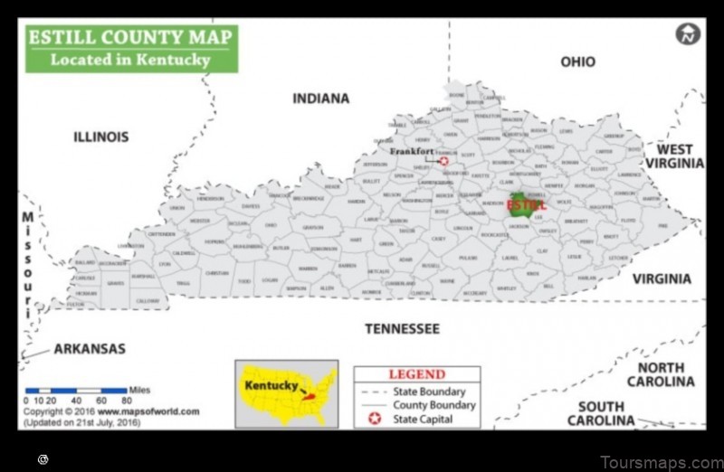 Map of Estill United States