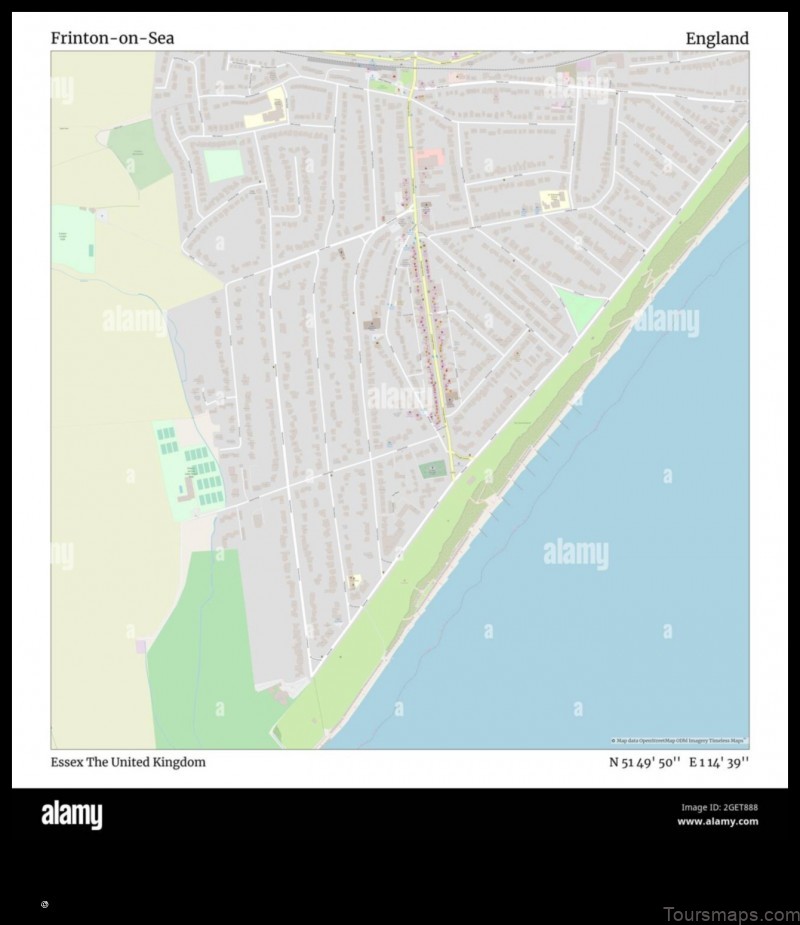 Map of Frinton-on-Sea United Kingdom