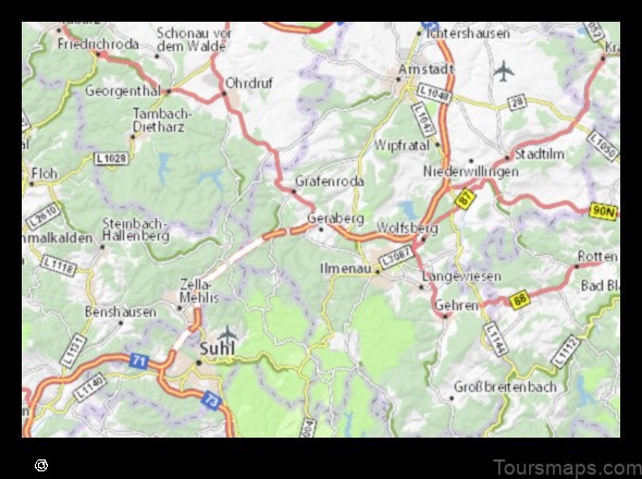 Map of Geraberg Germany