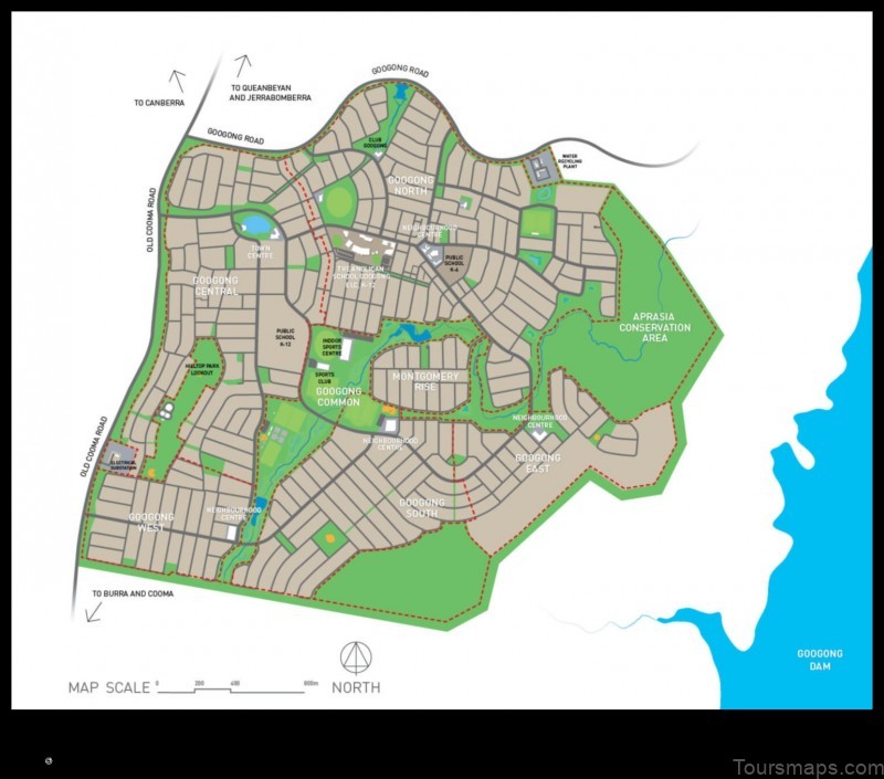 Map of Googong Australia