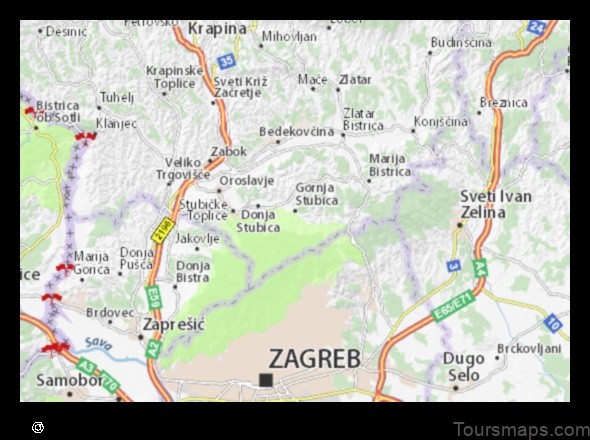 explore gornja stubica croatia with this detailed map