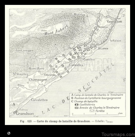 Map of Grandson Switzerland