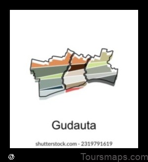 Map of Gudauta Georgia