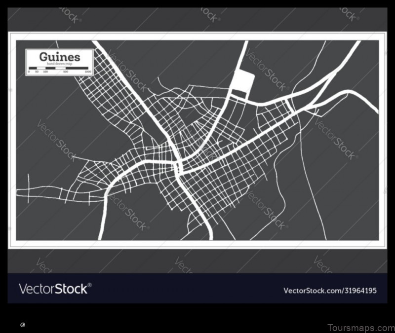 Map of Güines Cuba