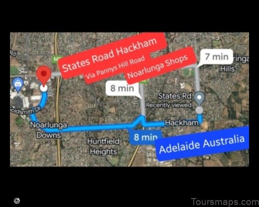 Map of Hackham Australia