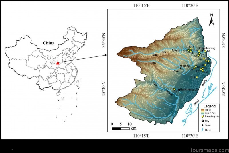 explore hancheng china with this interactive map