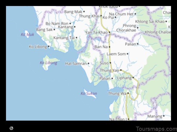 Map of Hat Samran Thailand