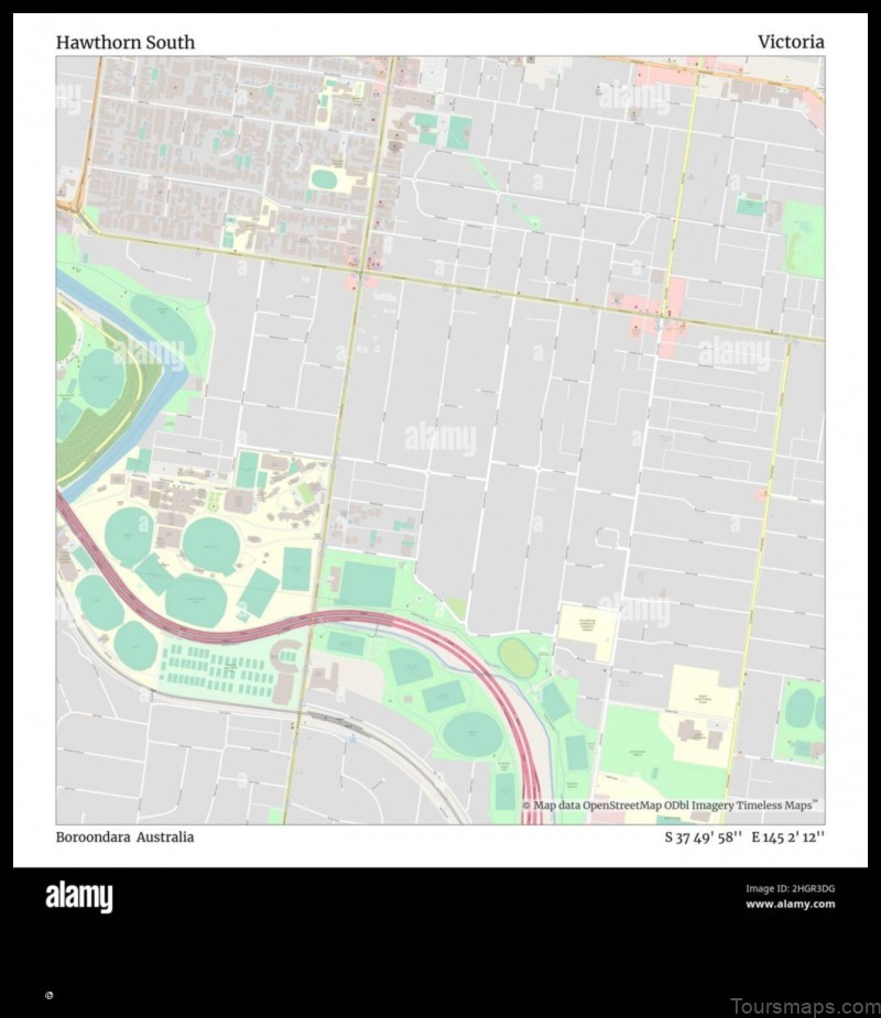 Map of Hawthorn Australia