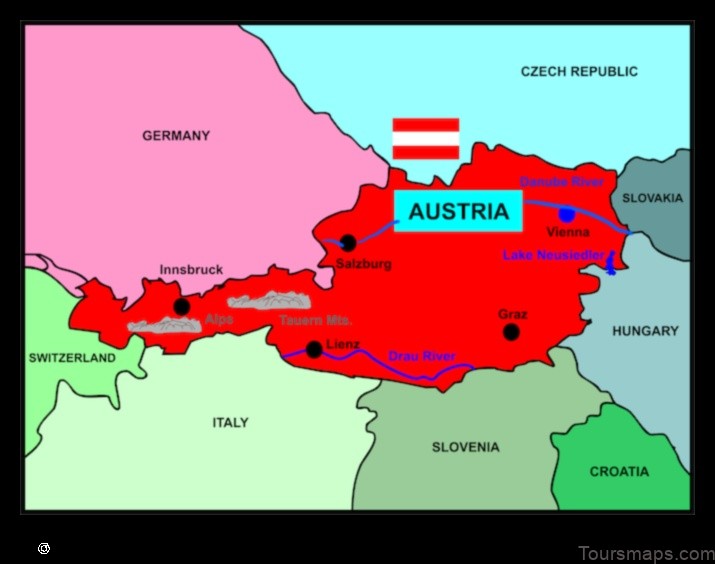 Map of Hof Austria