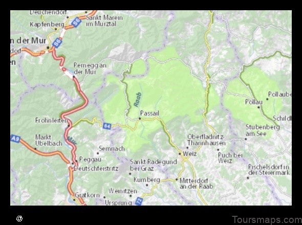 Map of Hohenau an der Raab Austria