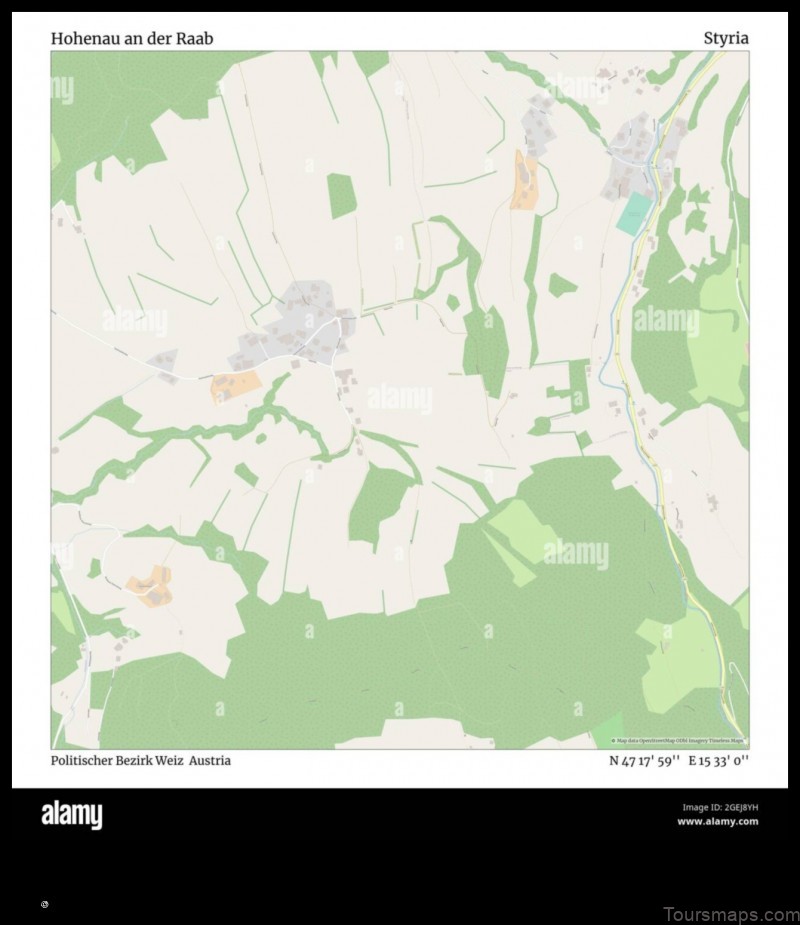 Map of Hohenau an der Raab Austria