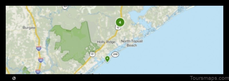 Map of Holly Ridge United States