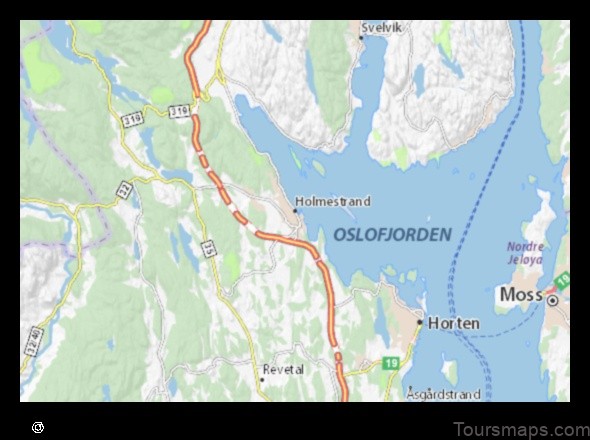 Map of Holmestrand Norway