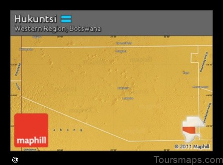 Map of Hukuntsi Botswana