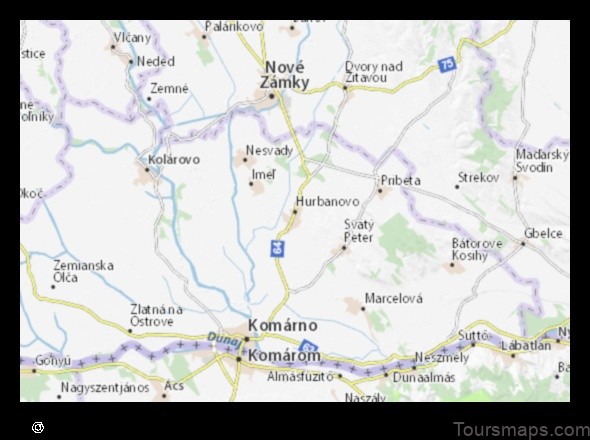 explore hurbanovo slovakia with this detailed map