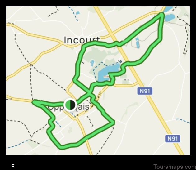 Map of Incourt Belgium