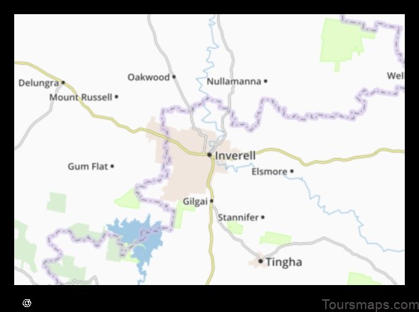 Map of Inverell Australia