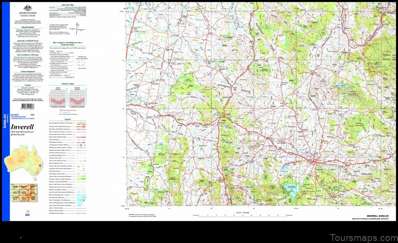 Map of Inverell Australia