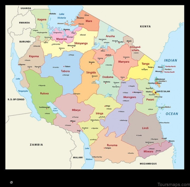 Map of Isaka Tanzania, United Republic of