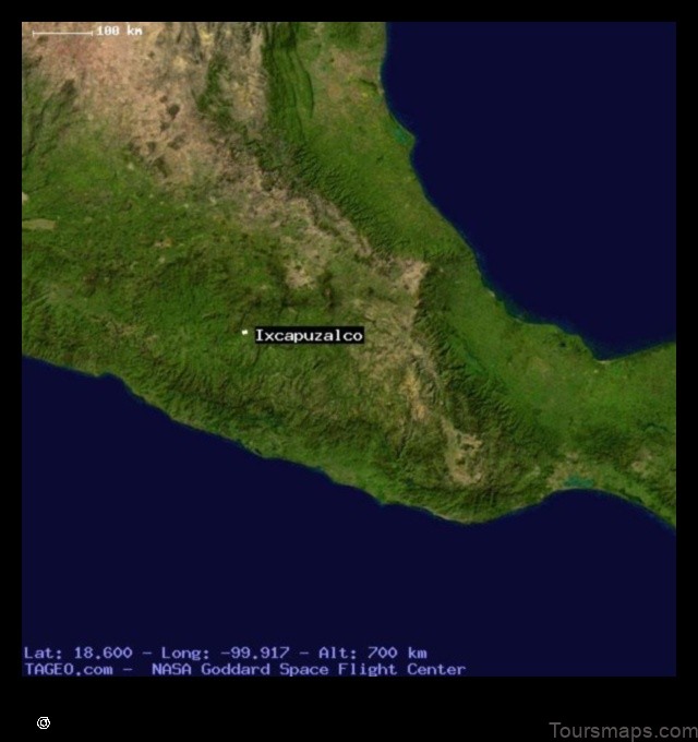 Map of Ixcapuzalco Mexico