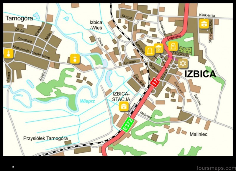 Map of Izbica Poland