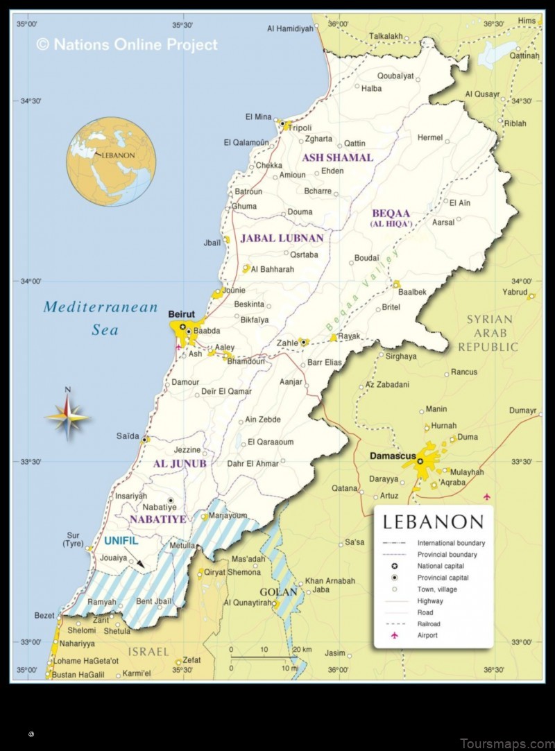 Map of Jdaidet el Matn Lebanon