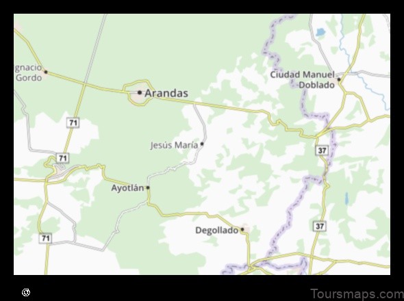 Map of Jesús María Mexico