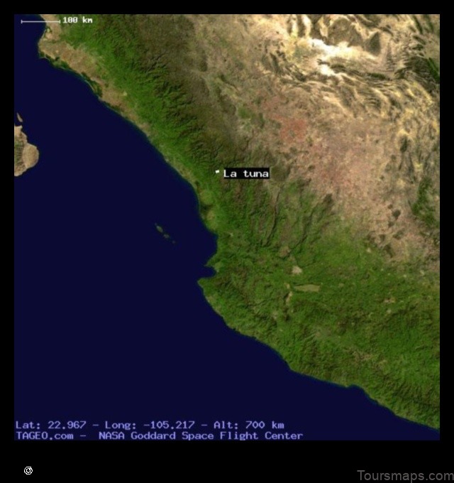 Map of Joconoxtle (La Tuna) Mexico