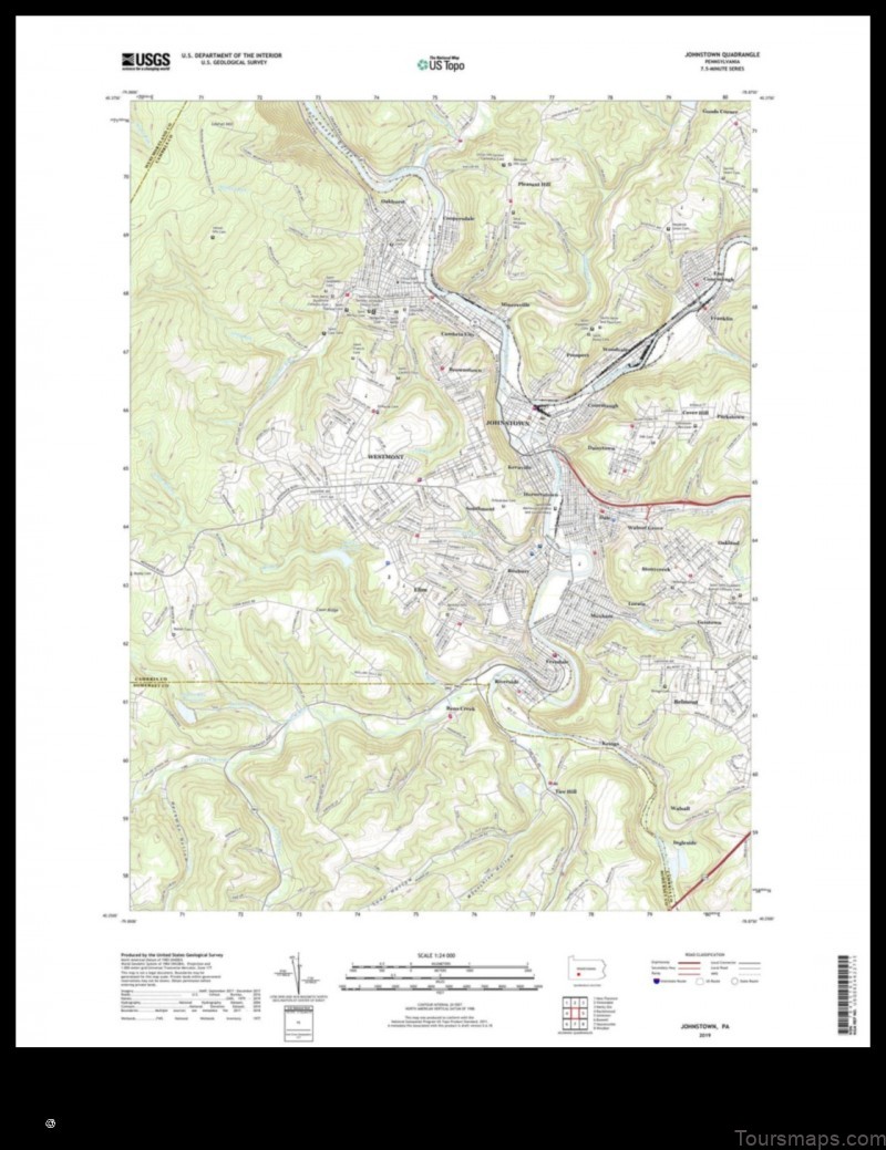 Map of Johnstown United States