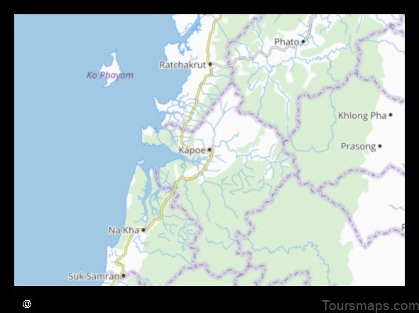 Map of Kapoe Thailand