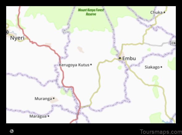 explore kerugoya kenya with this detailed map