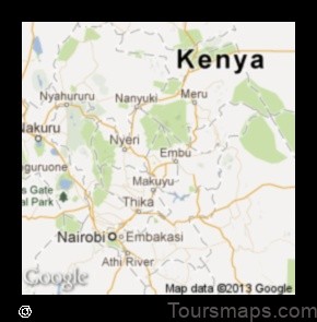 Map of Kerugoya Kenya