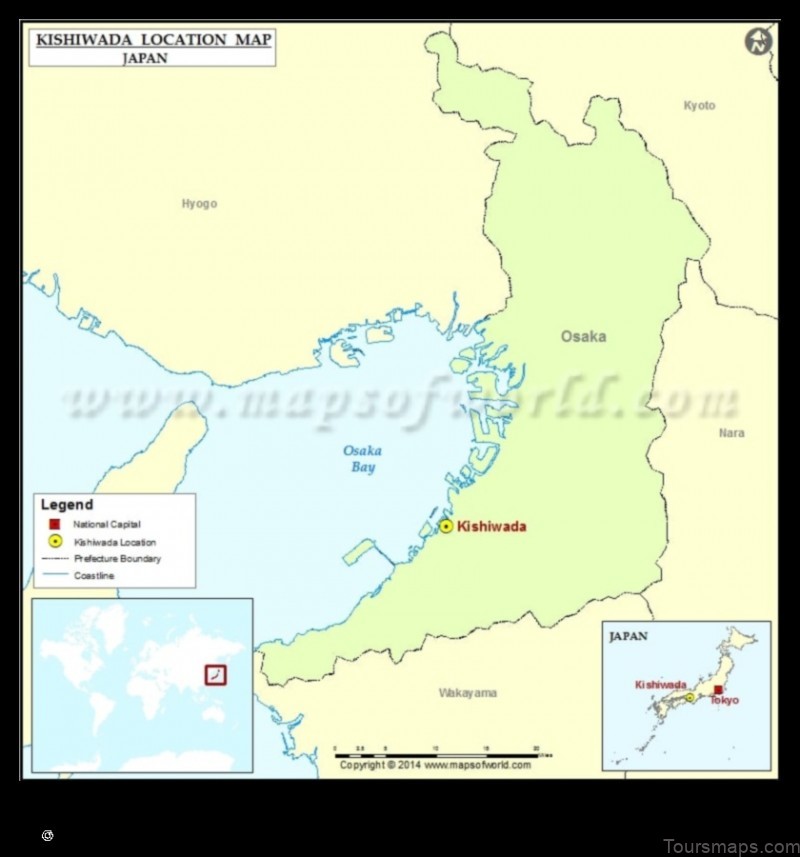 Map of Kishiwada Japan