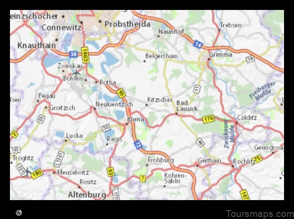 Map of Kitzscher Germany