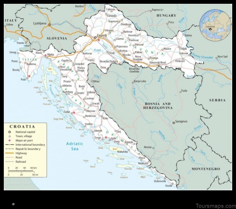 Map of Komletinci Croatia