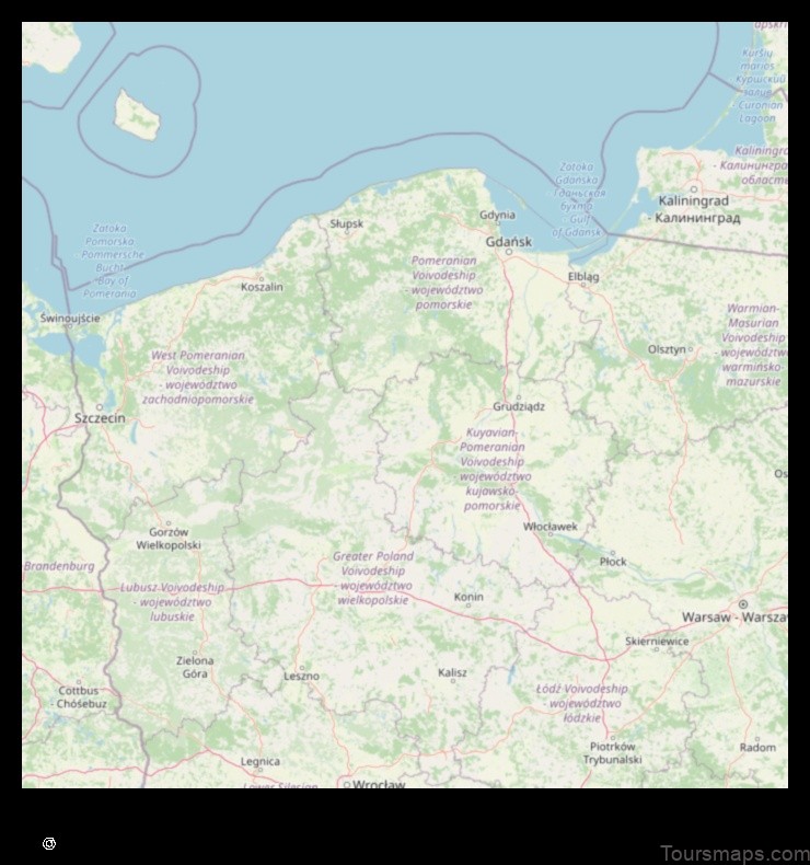 Map of Koronowo Poland