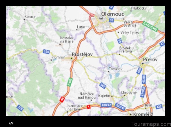 explore kostelec na hane czech republic with this detailed map