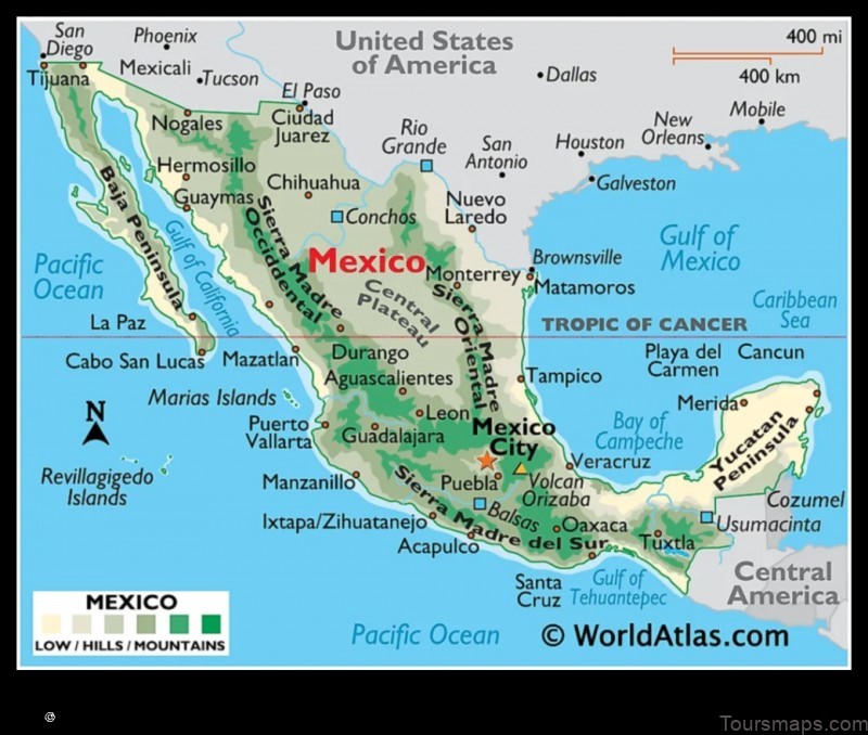 Map of La Caja Mexico