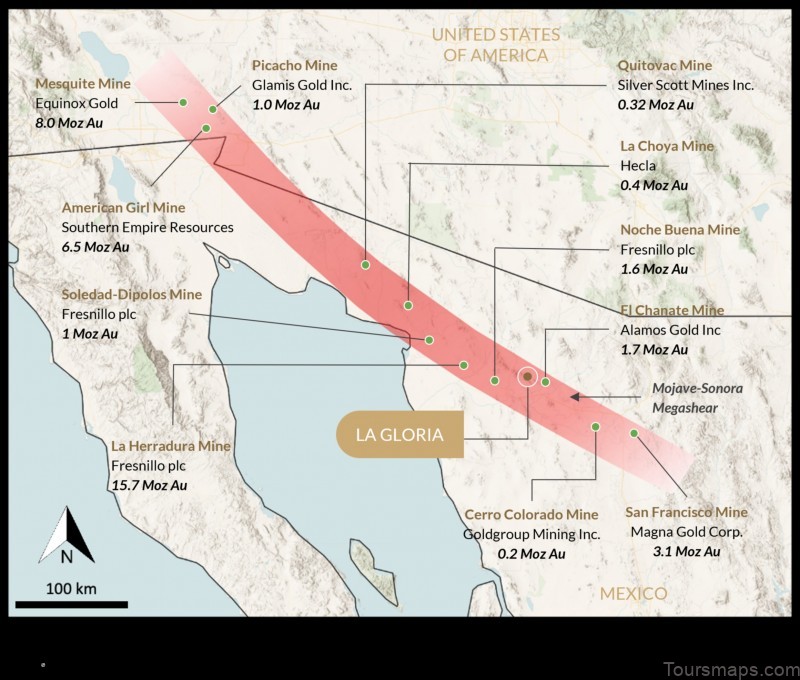 Map of La Gloria Mexico