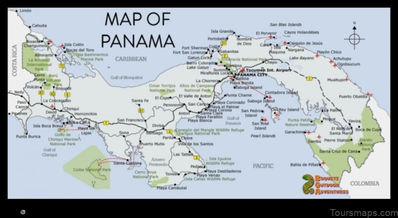 Map of La Tronosa Panama