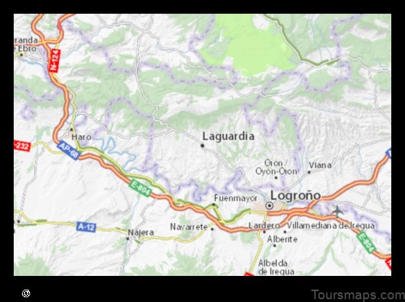 Map of Laguardia Spain