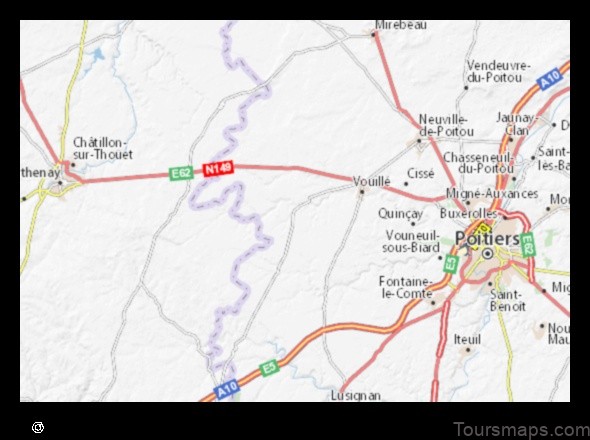 Map of Latillé France