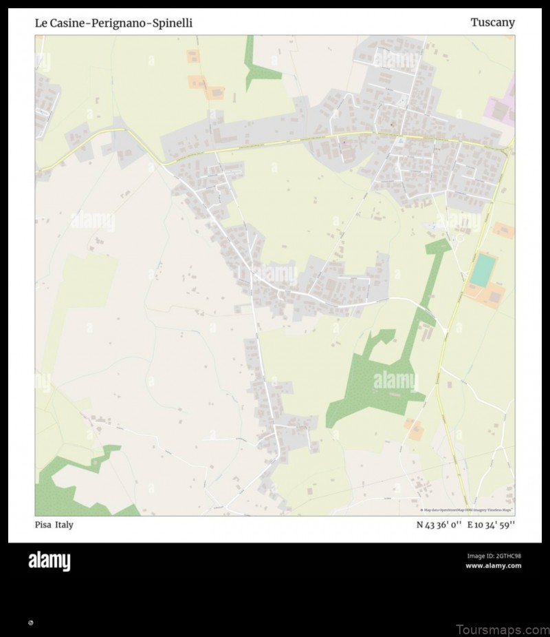 Map of Le Casine-Perignano-Spinelli Italy