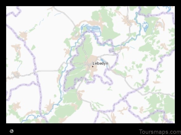 explore lebedyn ukraine with this detailed map