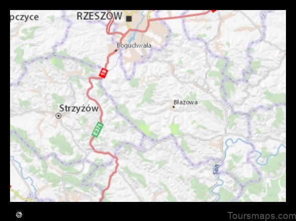 Map of Lecka Poland