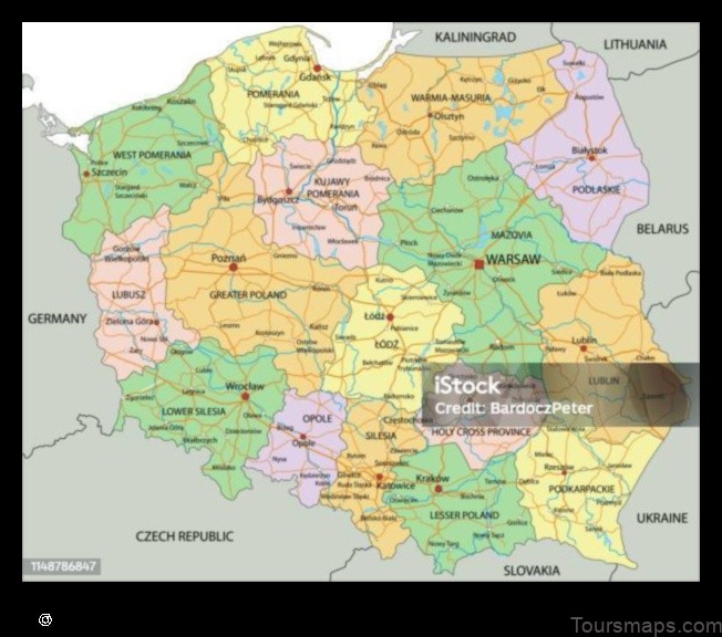 Map of Lecka Poland