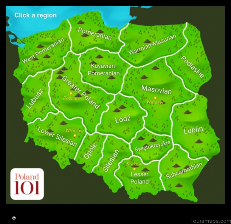 Map of Lecka Poland